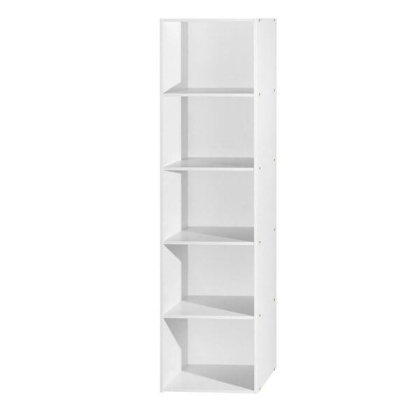 Made-To-Order 59.06 x 11.77 x 15.91 in. 5-Shelf Bookcase, White MA2981434
